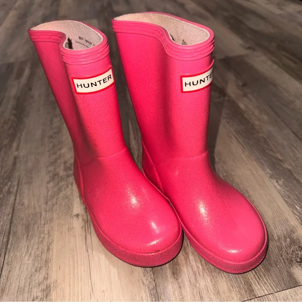 Hunter Kids Bright Pink Waterproof Boots